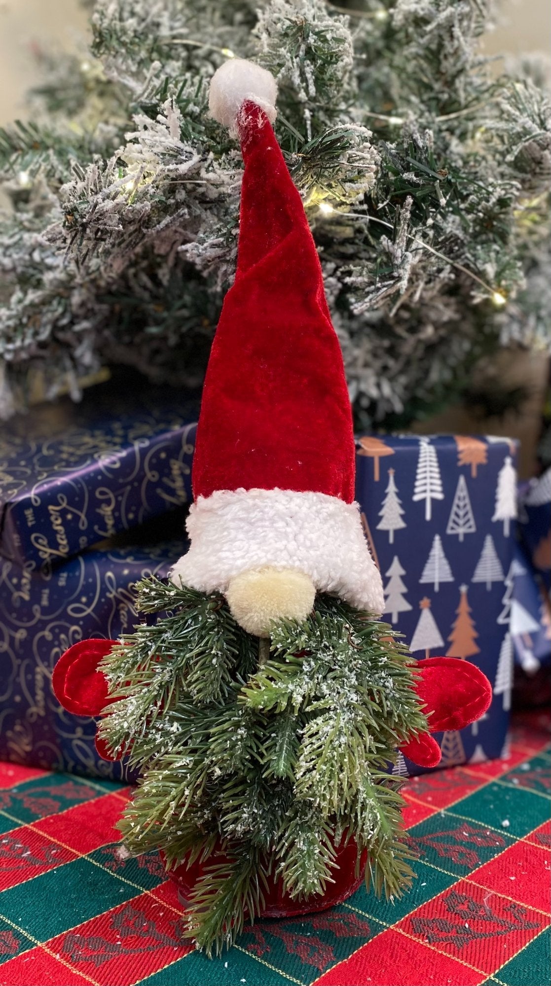 Santa With Tree Branch Decoration 30cm-2