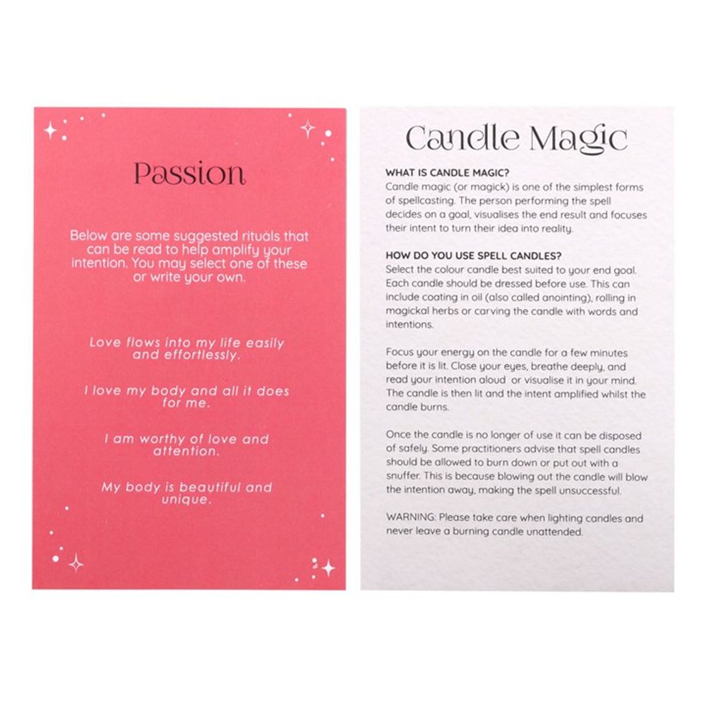 Pack of 12 Passion Spell Candles