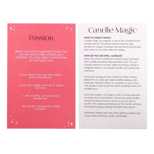 Pack of 12 Passion Spell Candles